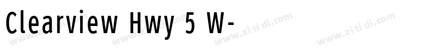 Clearview Hwy 5 W字体转换